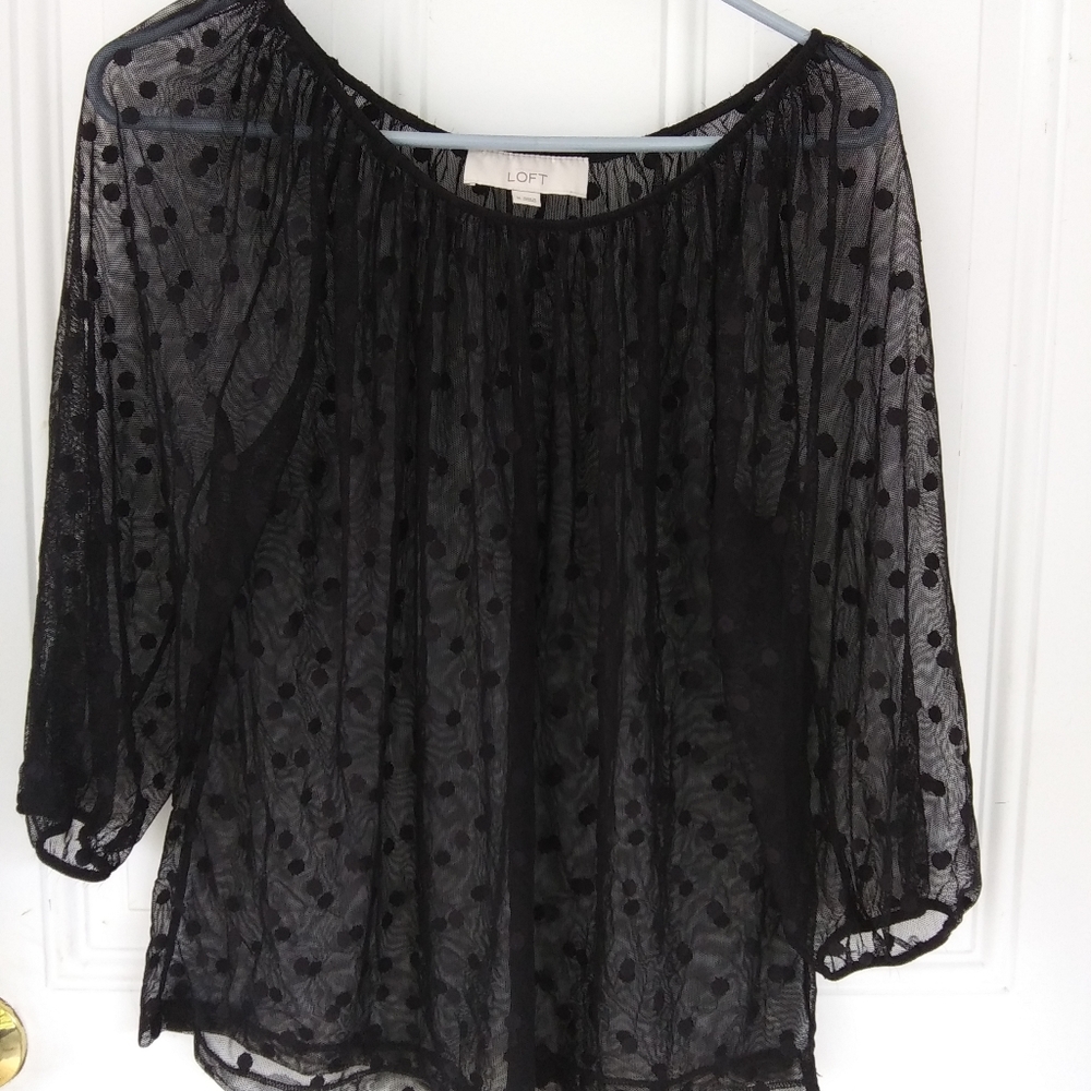 Loft black over shirt
